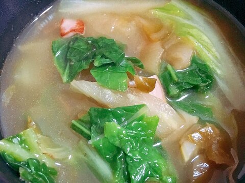 中華風☆白菜と搾菜のスープ